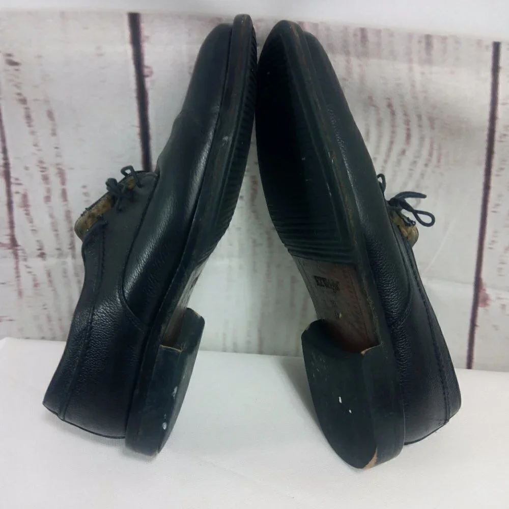 ET Wright Italian Black Oxford Leather Dress Shoes